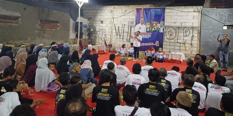 Relawan Sarasa dan Warga Anjun Apresiasi Program Nyata Bupati  Petahana No 2  Aep Syaepuloh Membangun Karawang